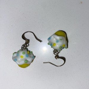 Cupcake Earrings Vanilla